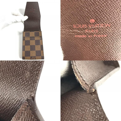 Louis Vuitton Cigarette Case Etuy Damier Canvas Ebene Brown