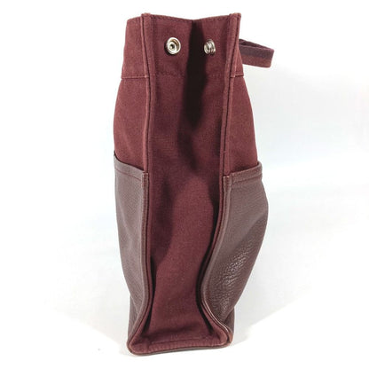 Hermes Handbag Fourre Tout MM Cotton Wine Red