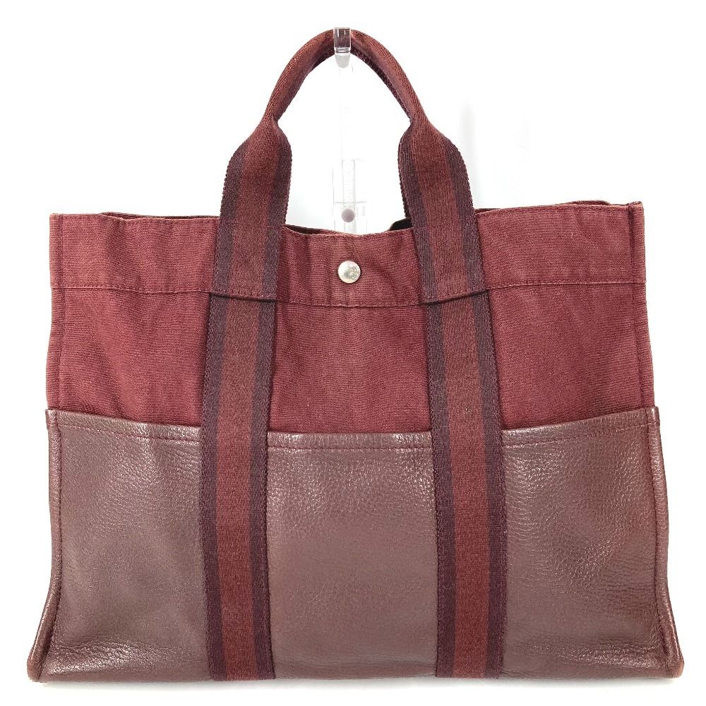 Hermes Handbag Fourre Tout MM Cotton Wine Red