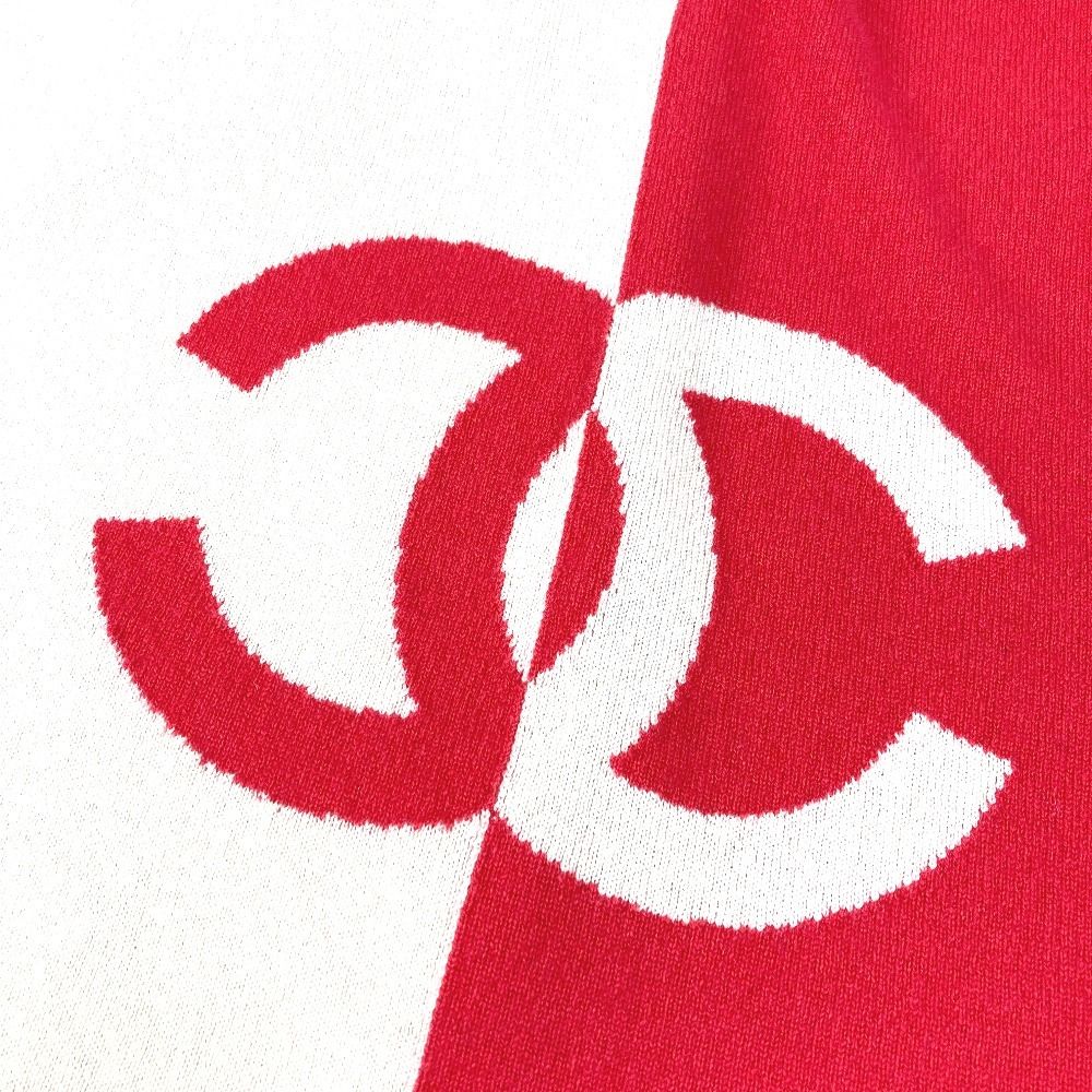 Chanel Scarf CC Logo Bicolor Cashmere Pink