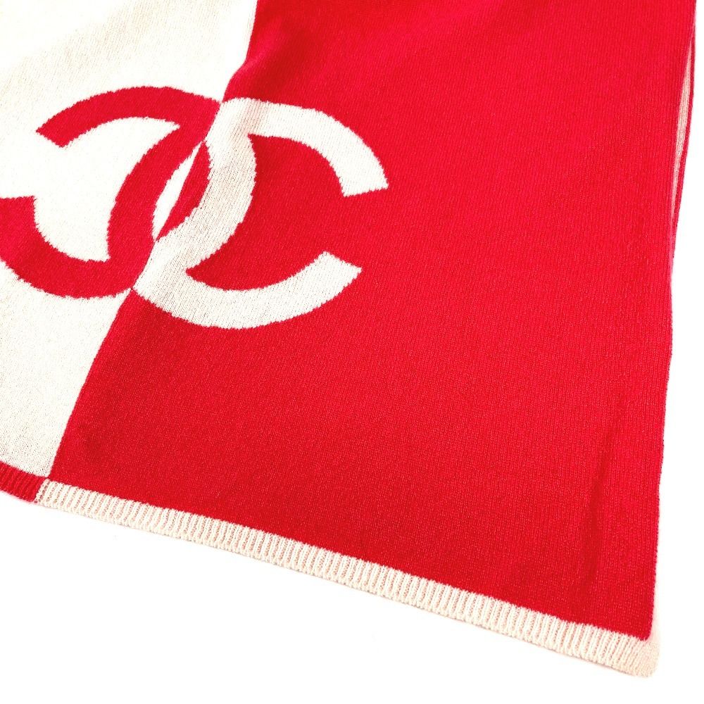 Chanel Scarf CC Logo Bicolor Cashmere Pink