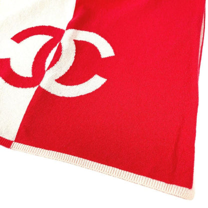 Chanel Scarf CC Logo Bicolor Cashmere Pink