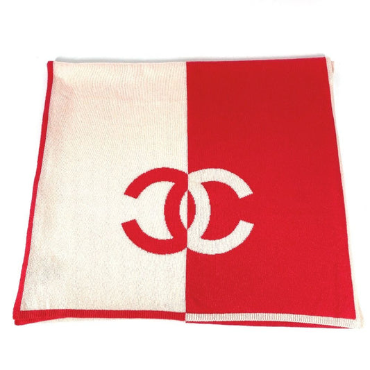 Chanel Scarf CC Logo Bicolor Cashmere Pink