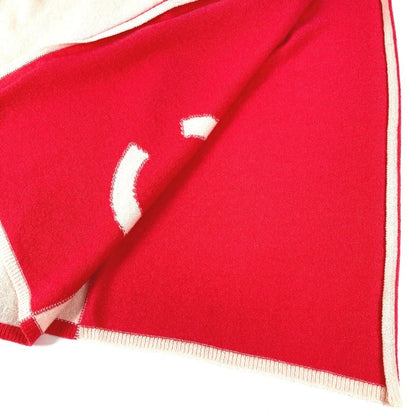 Chanel Scarf CC Logo Bicolor Cashmere Pink