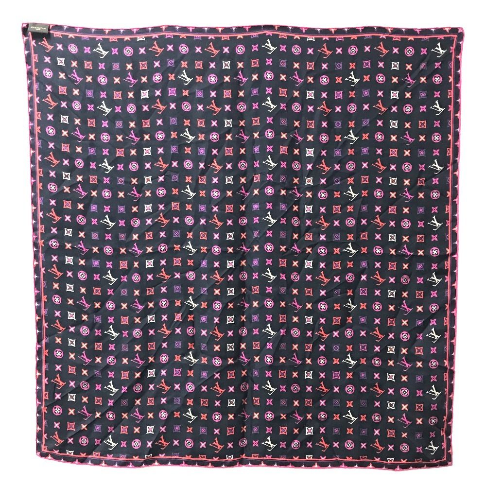 Louis Vuitton Scarf LV Logo Silk Multicolor