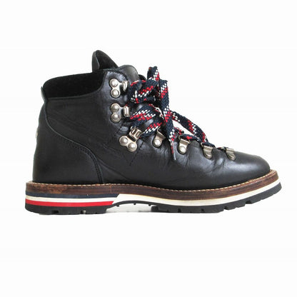 Moncler Boots Leather Trekking Work Shoes Black