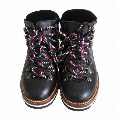 Moncler Boots Leather Trekking Work Shoes Black