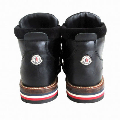 Moncler Boots Leather Trekking Work Shoes Black