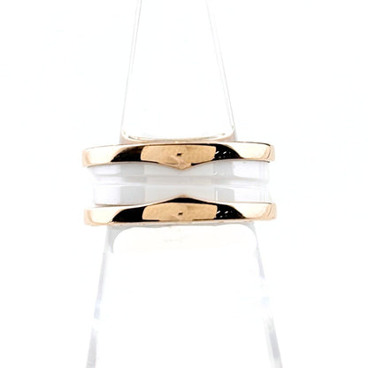 Bvlgari Ring PG Pink Gold Band 750 Ceramic