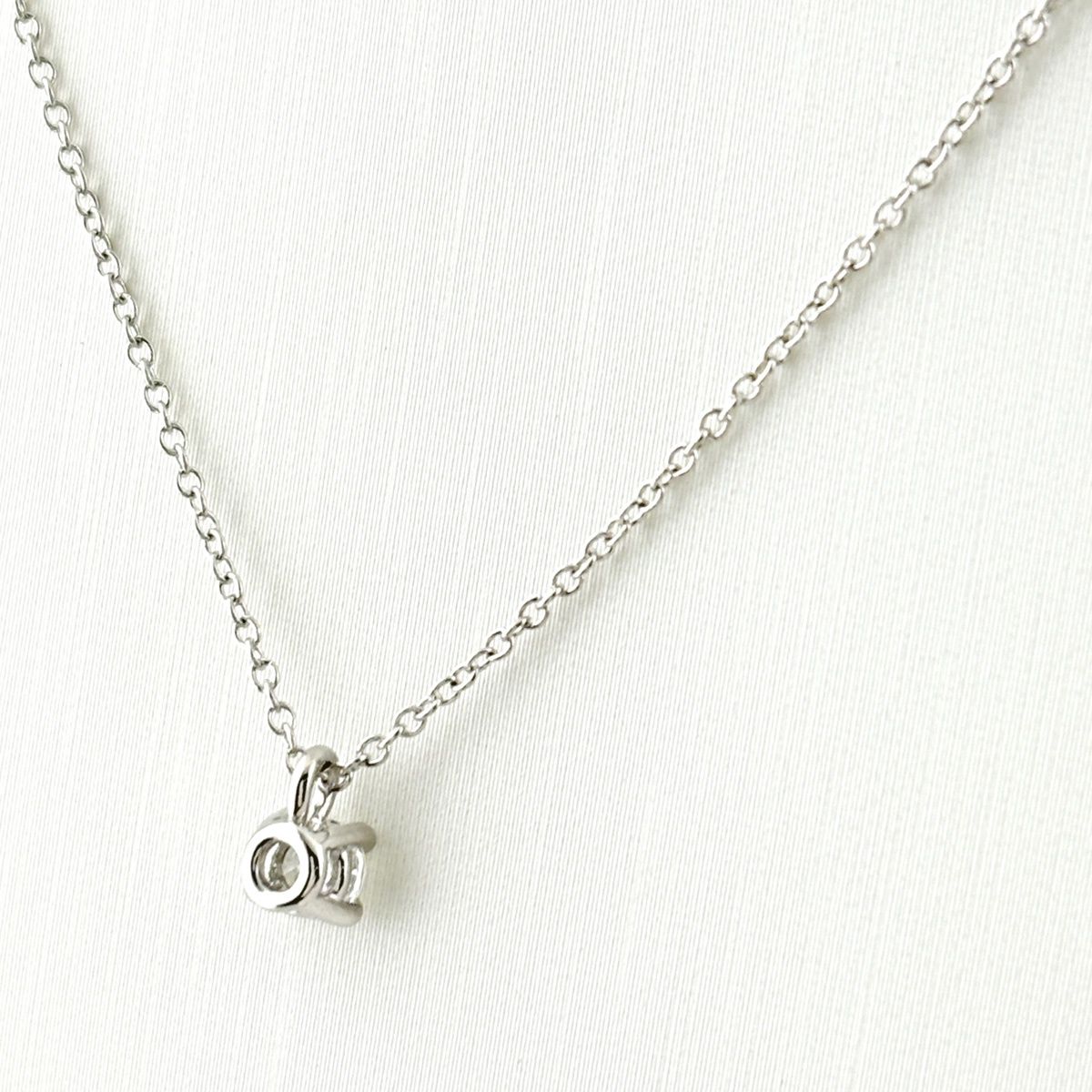 Tiffany & Co Solitaire Necklace Platinum Diamond Pendant