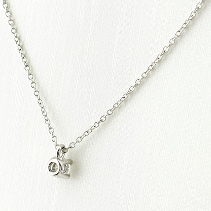 Tiffany & Co Solitaire Necklace Platinum Diamond Pendant