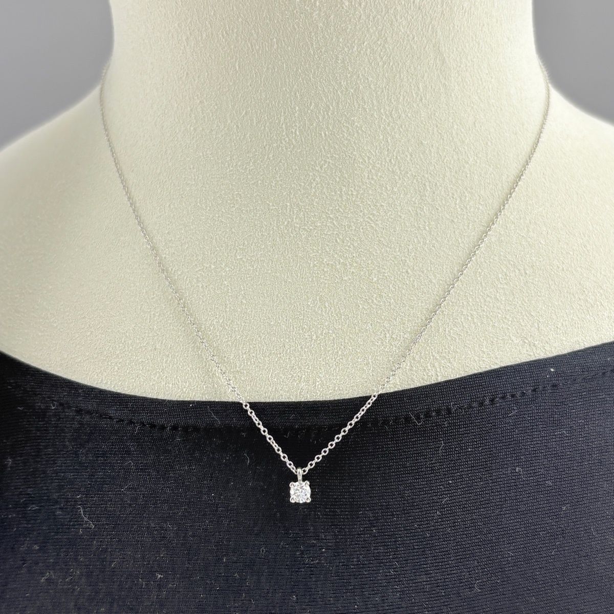 Tiffany & Co Solitaire Necklace Platinum Diamond Pendant
