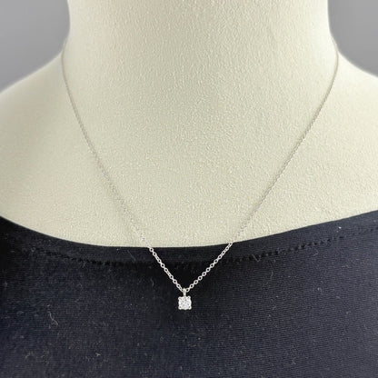 Tiffany & Co Solitaire Necklace Platinum Diamond Pendant