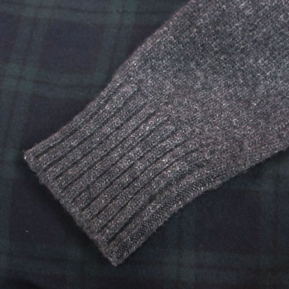 Moncler Knit Tartan Plaid Contrast Pullover Sweater Maglione Tricot Girocollo