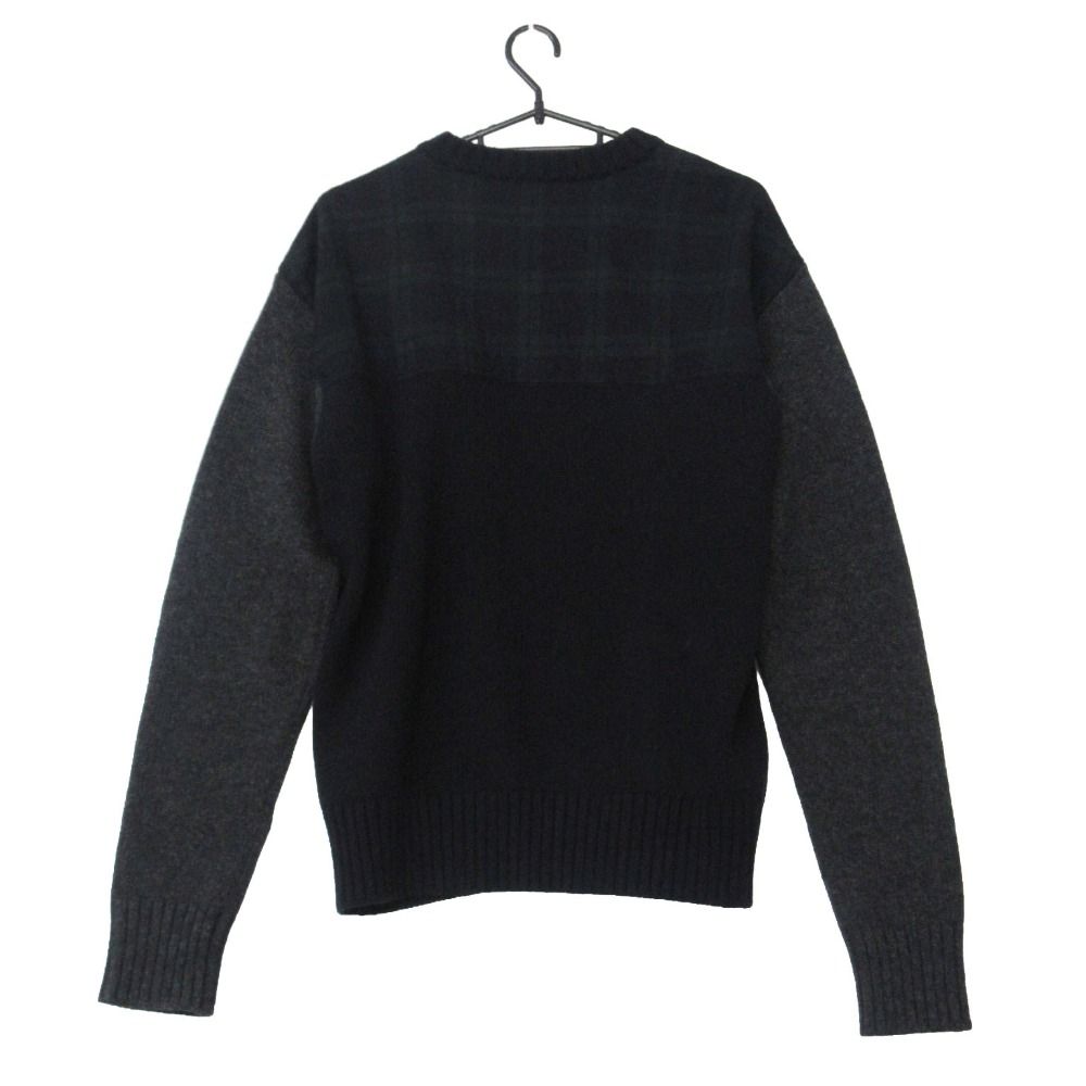 Moncler Knit Tartan Plaid Contrast Pullover Sweater Maglione Tricot Girocollo