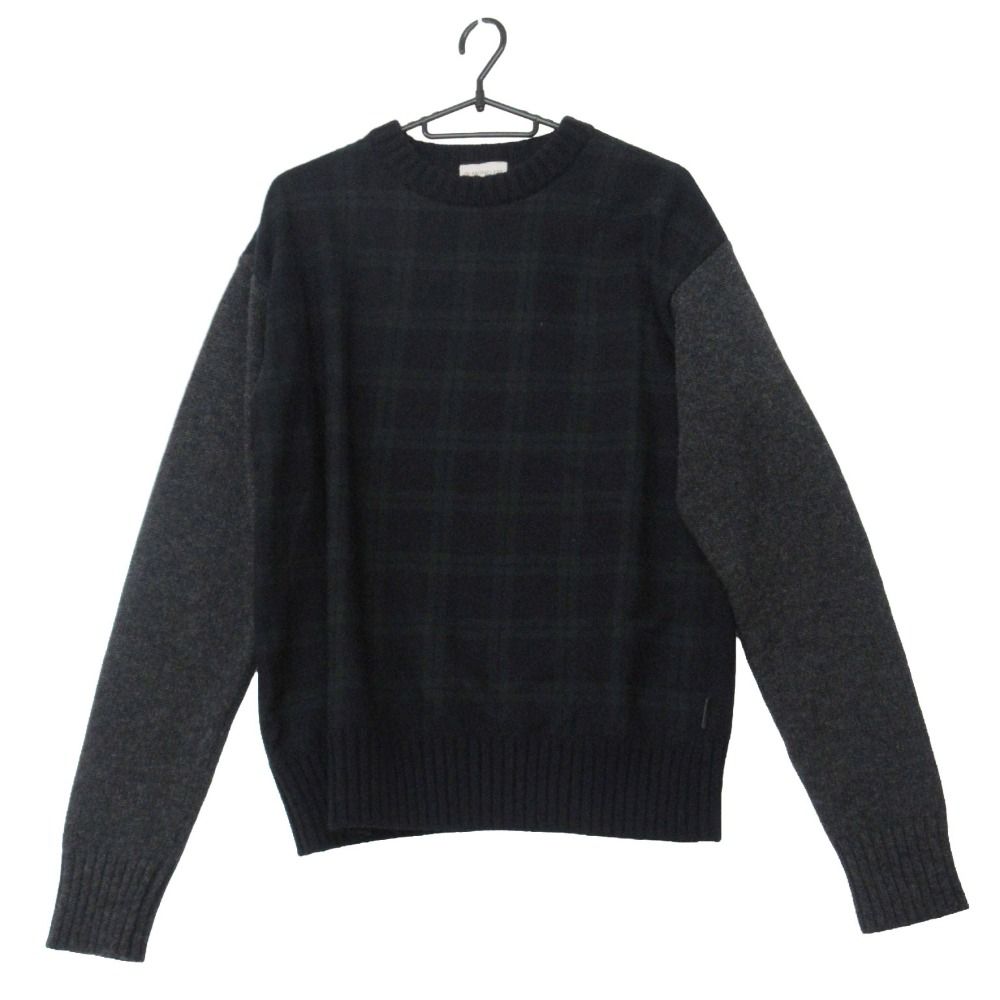 Moncler Knit Tartan Plaid Contrast Pullover Sweater Maglione Tricot Girocollo