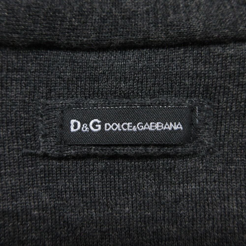 Dolce & Gabbana Cardigan D&G Wool Knit Top Long Sleeve Long Rib Gray XS
