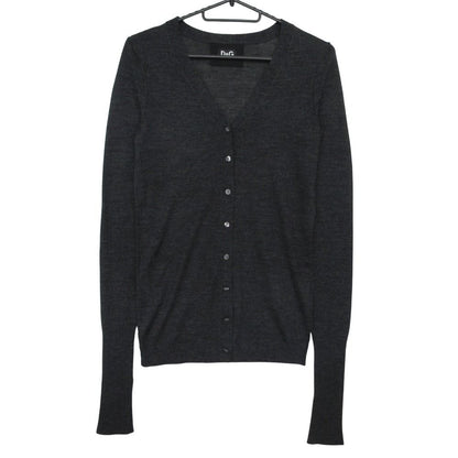 Dolce & Gabbana Cardigan D&G Wool Knit Top Long Sleeve Long Rib Gray XS
