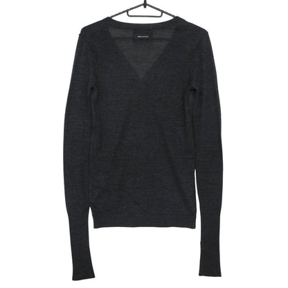 Dolce & Gabbana Cardigan D&G Wool Knit Top Long Sleeve Long Rib Gray XS