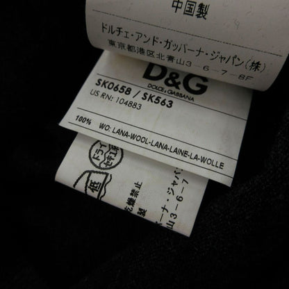 Dolce & Gabbana Cardigan D&G Wool Knit Top Long Sleeve Long Rib Gray XS