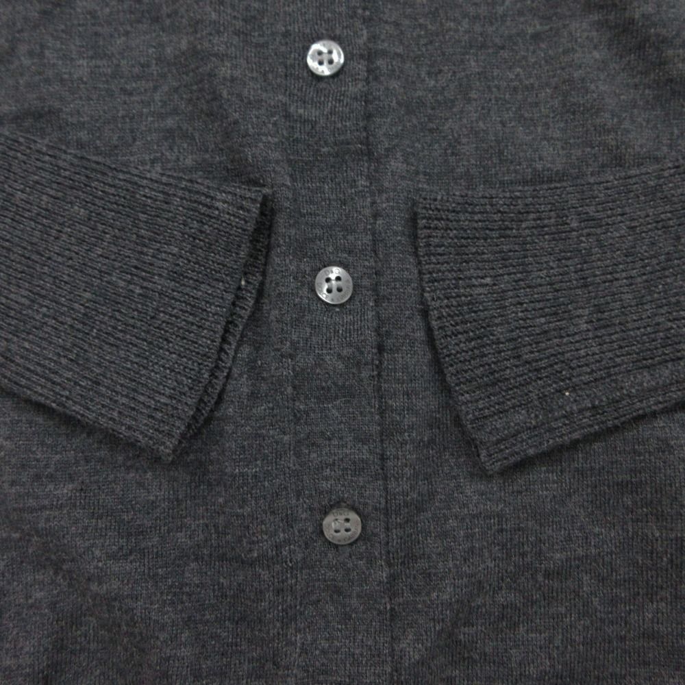 Dolce & Gabbana Cardigan D&G Wool Knit Top Long Sleeve Long Rib Gray XS