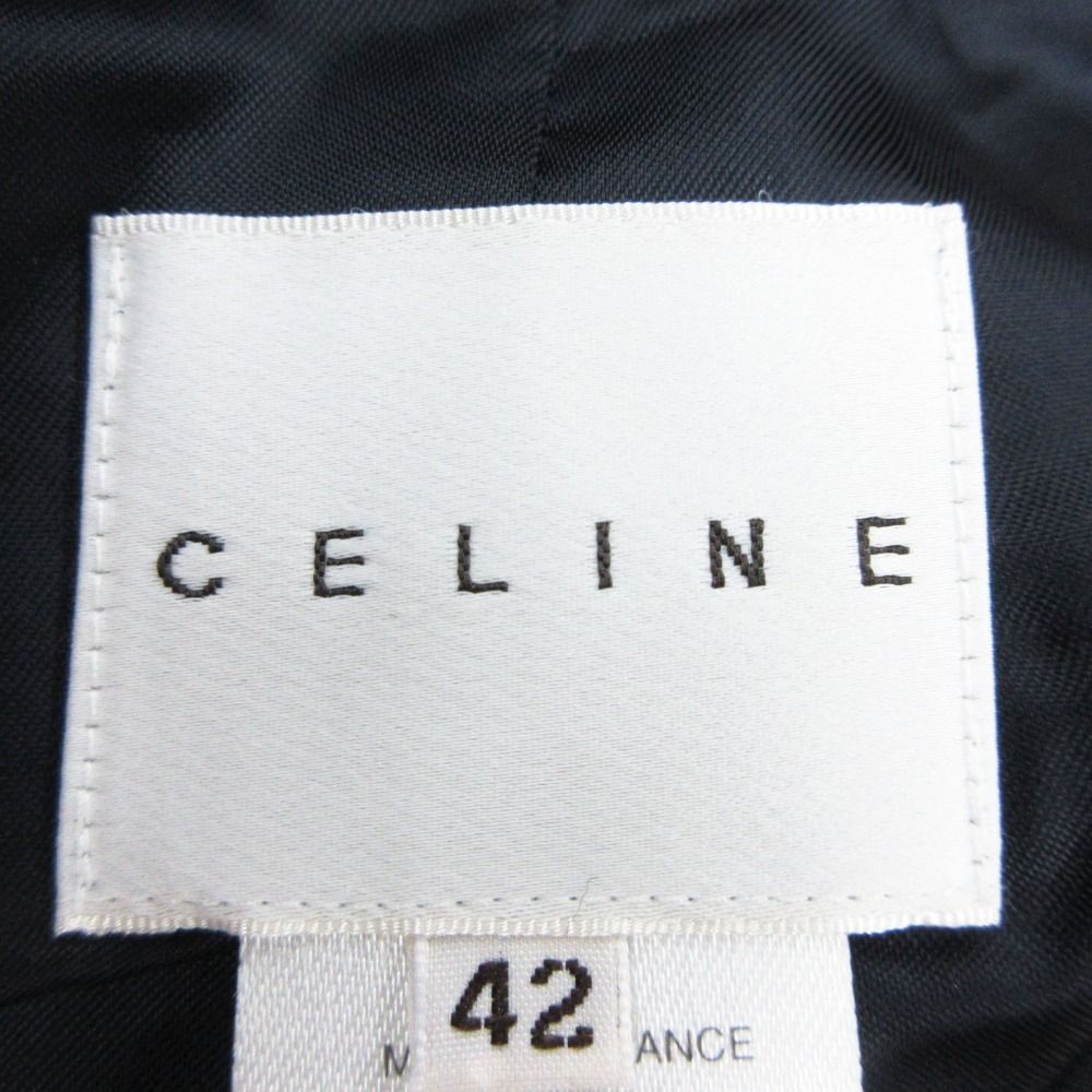 Celine Coat Wool 3 Button Short Length Black