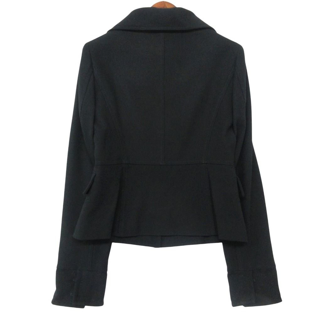 Celine Coat Wool 3 Button Short Length Black