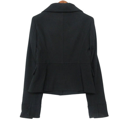 Celine Coat Wool 3 Button Short Length Black
