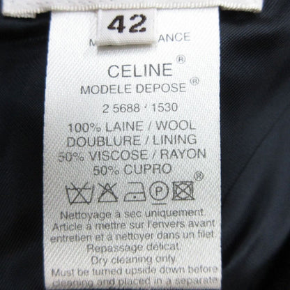 Celine Coat Wool 3 Button Short Length Black