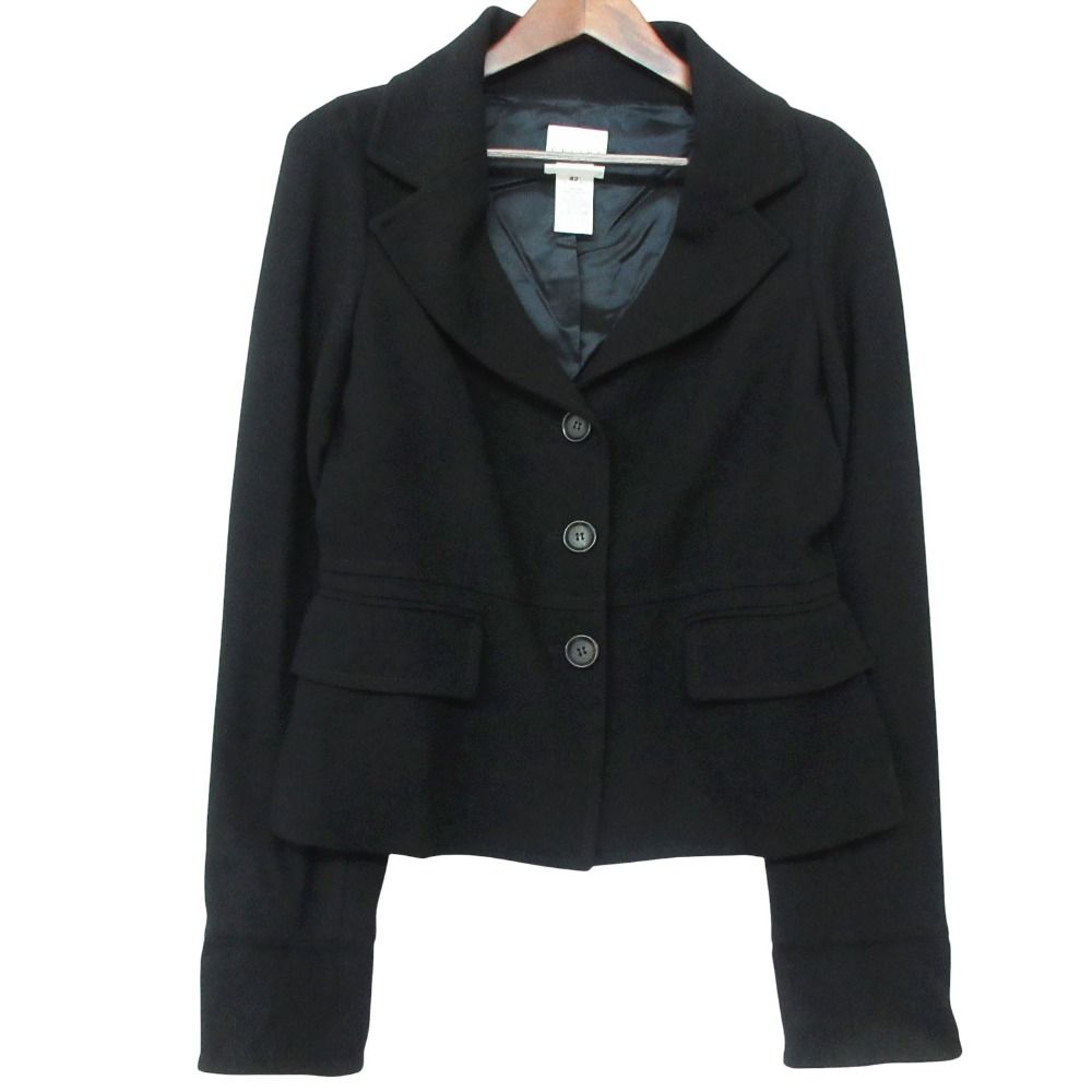 Celine Coat Wool 3 Button Short Length Black
