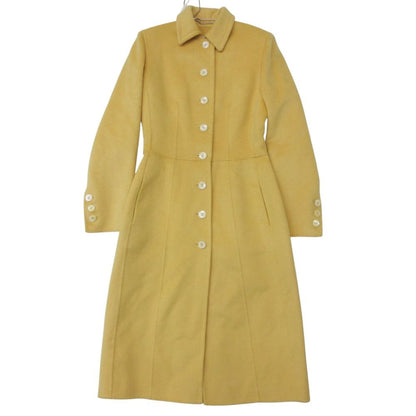 Prada Coat Angora Cashmere Shaggy Jacket Yellow