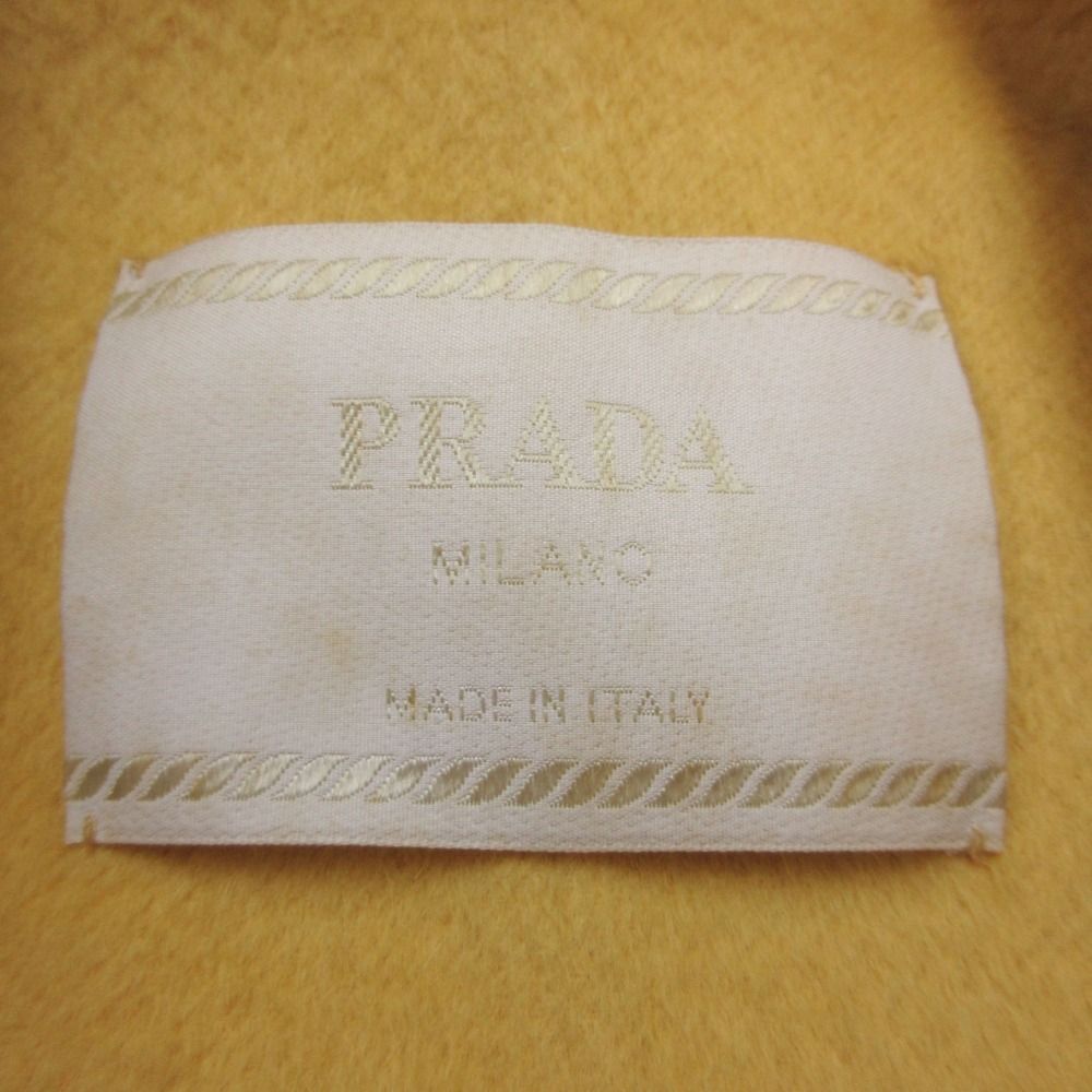 Prada Coat Angora Cashmere Shaggy Jacket Yellow