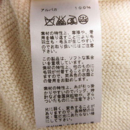 Hermes Dress 100% Alpaca Sleeveless Knit Knee Length Light Beige