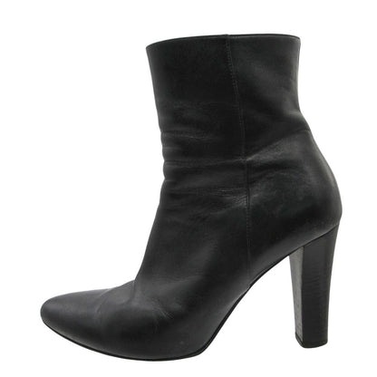 Saint Laurent Paris Boots Leather Side Zip Short Shoes Black