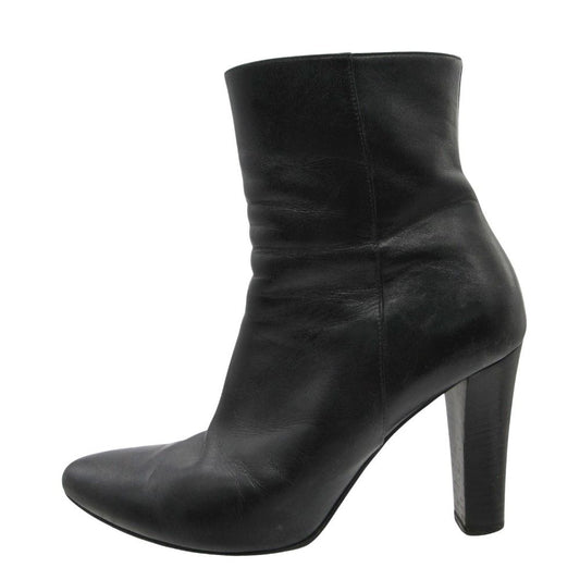 Saint Laurent Paris Boots Leather Side Zip Short Shoes Black