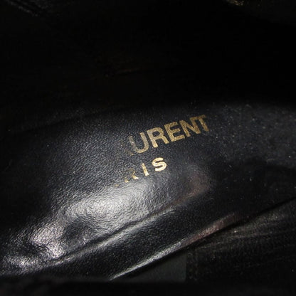 Saint Laurent Paris Boots Leather Side Zip Short Shoes Black