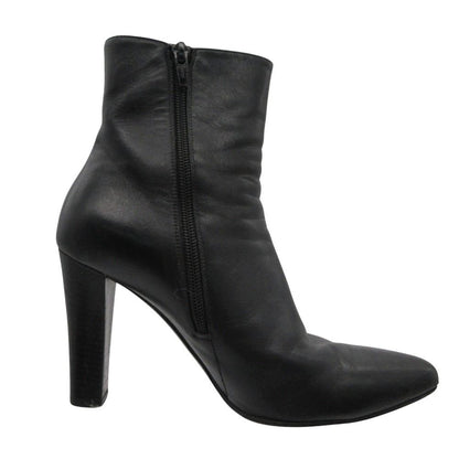 Saint Laurent Paris Boots Leather Side Zip Short Shoes Black