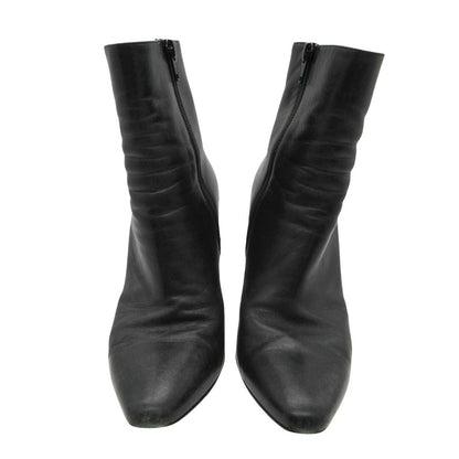 Saint Laurent Paris Boots Leather Side Zip Short Shoes Black