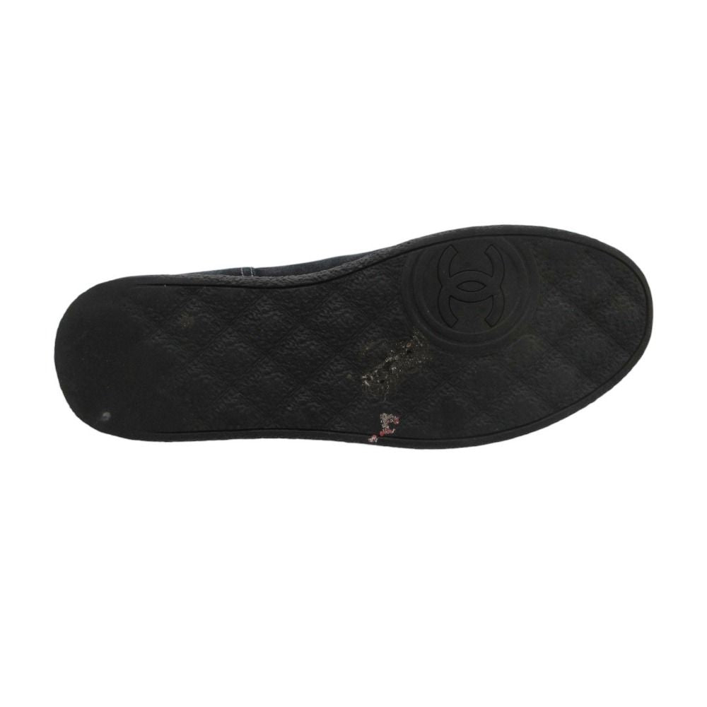 Chanel Boots CC Logo Quilted Shearling Boa Black