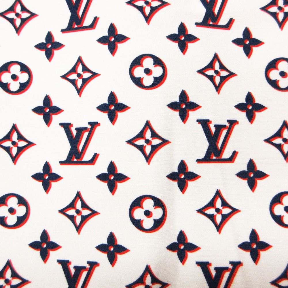 Louis Vuitton Dress Monogram Graphic Leather Trimmed Sleeveless Knee Length