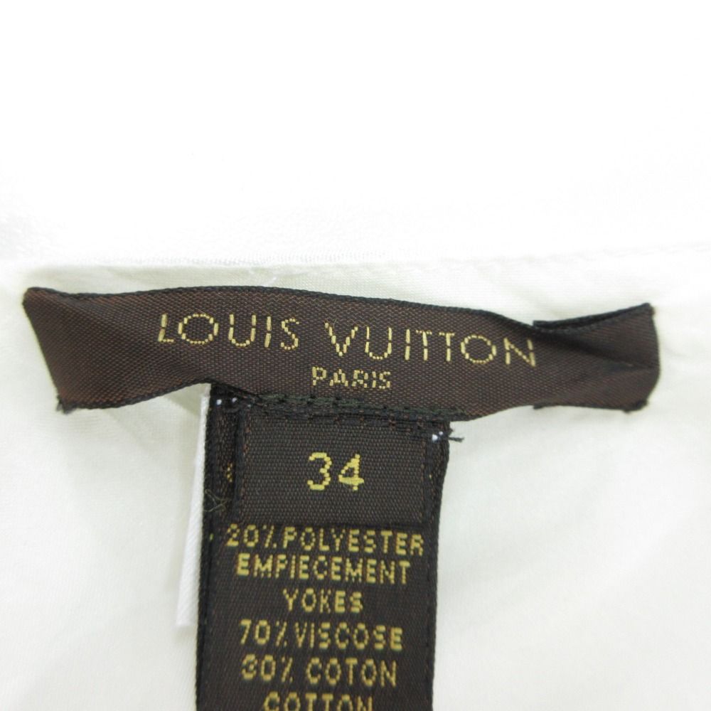 Louis Vuitton Dress Tweed Sleeveless Knee Length White