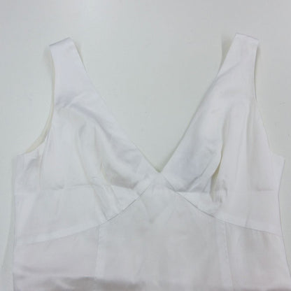 Louis Vuitton Dress Tweed Sleeveless Knee Length White