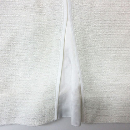 Louis Vuitton Dress Tweed Sleeveless Knee Length White