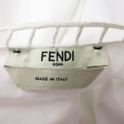 Fendi Dress Flower Lace Decoration Fno Sleeve White
