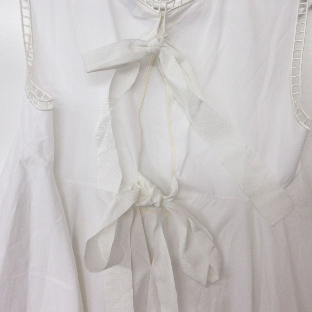 Fendi Dress Flower Lace Decoration Fno Sleeve White