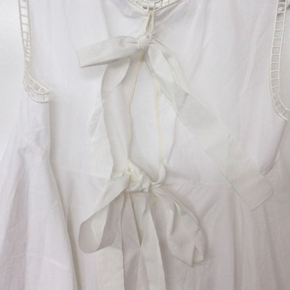 Fendi Dress Flower Lace Decoration Fno Sleeve White