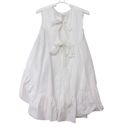 Fendi Dress Flower Lace Decoration Fno Sleeve White