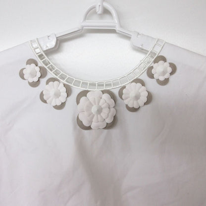 Fendi Dress Flower Lace Decoration Fno Sleeve White
