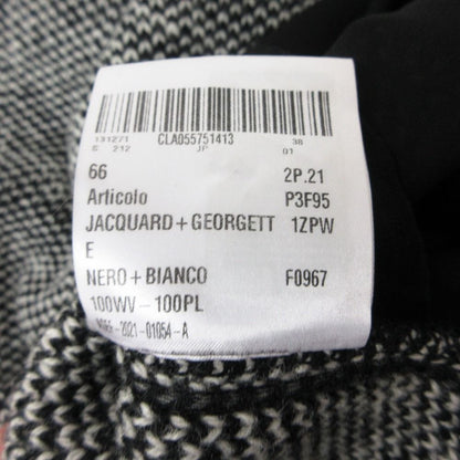 Prada Dress Wool Knit Contrast Sleeveless Knee Length Black