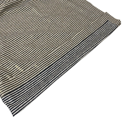 Chanel Long Skirt 38 M White Black Linen Border Lame Cruise